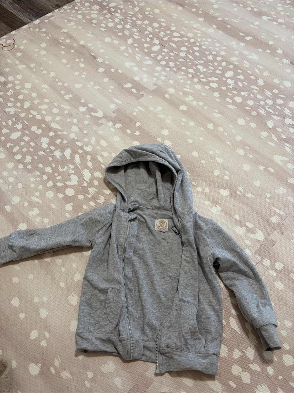 Kids Gray Hooded Zip-Up Sweatshirt - Unbranded